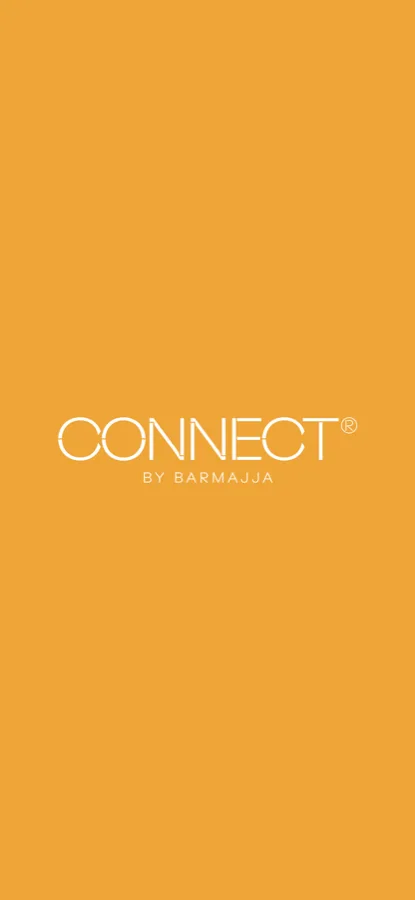 The Connect Rewards app opening screen with the Connect by Barmajja wordmark